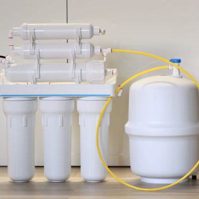 Domestic reverse osmosis filter. Water purifier Home water purification system